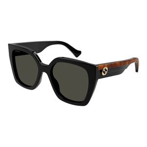 Brand New Gucci Sunglasses. Black, square shaped with side detail.